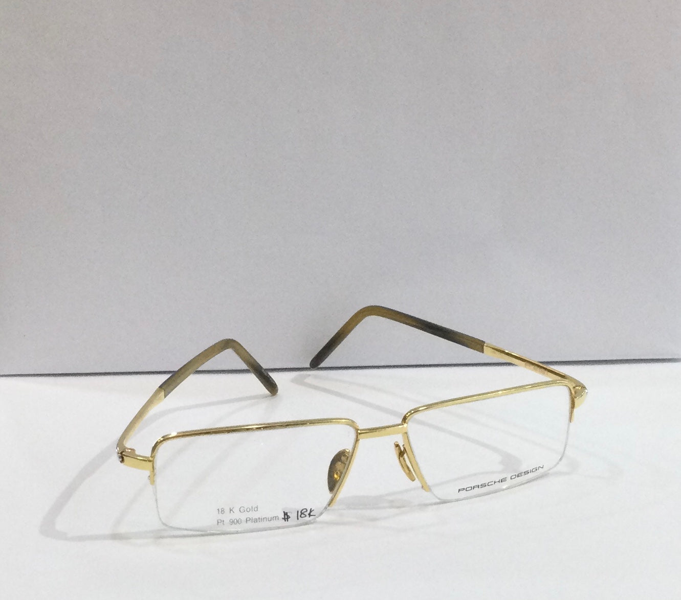 PORSCHE DESIGN FRAME P8181 56-15 18K GOLD Pt 900 Platinum